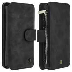 Avizar Funda Monedero de Piel Sintética Negra para Apple iPhone X/XS