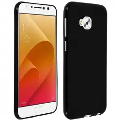 Avizar Funda Protectora de Silicona Flexible Antihuellas Negra para Asus Zenfone 4 Selfie Pro ZD552KL