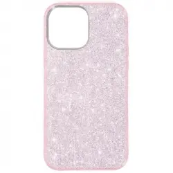 Avizar Funda Purpurina Extraíble de Silicona Semirrígida Rosa para iPhone 13 Pro Max