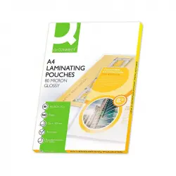 Bolsa De Plastificar Q-connect 303 X 216 Mm 80 Mc Din A4 Caja De 100 Unidades