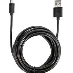 Cable de carga y sincroniz. universal HIGH ONE 2,5m 2A mUSB negro