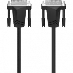 Cable DVI - Hama 00200706, 1.5 m, a DVI, Dual Link, WQHD, Color Negro