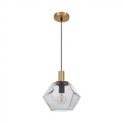 Efectoled Lámpara Colgante De Cristal Diamound Ámbar