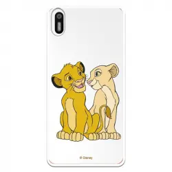 Funda Oficial Disney Simba Y Nala Transparente Para Bq Aquaris X5 - El Rey León