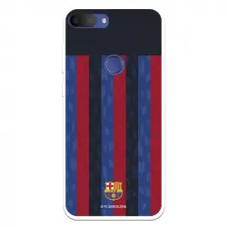 Funda Para Alcatel 1s 2019 Del Fc Barcelona Fondo Rayas Verticales - Licencia Oficial Fc Barcelona