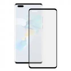 Ksix Protector de Pantalla Cristal Templado para Huawei Mate 40 Borde Negro