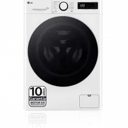 Lavadora secadora - LG F4DR6009A1W, Serie 600, 9 kg / 6 kg, 1400 rpm, 12 programas, AI Direct Drive™, TurboWash™360˚, Blanco