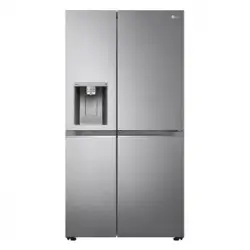 Lg Gsjv90pzae Nevera Puerta Lado A Lado Independiente 635 L E Metálico, Plata