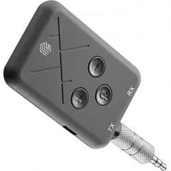 Transmisor y receptor audio - Cellularline Music Sound BT, 2 en 1, Bluetooth, Audiojack 3.5 mm, Negro