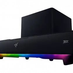 Barra de sonido - Razer Leviathan V2, Con Subwoofer, Para PC, Bluetooth 5.2, Personalización RGB , 18 Zonas iluminación, Negro