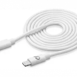 Cable USB - CellularLine USBDATAC2LMFI2MW, 2 m, Lightning, C, Macho, Carga rápida, Blanco