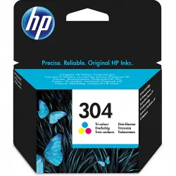 Cartucho de tinta - HP Original 304, Tricolor, N9K08AE