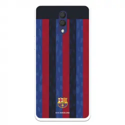Funda Para Alcatel 1x 2019 Del Fc Barcelona Fondo Rayas Verticales - Licencia Oficial Fc Barcelona