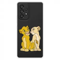 Funda Para Samsung Galaxy A53 5g Oficial De Disney Simba Y Nala Silueta - El Rey León