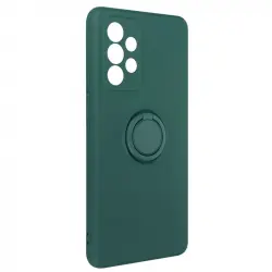 Funda Silicona Samsung Galaxy A53 5G Tacto Suave Anillo Soporte Verde