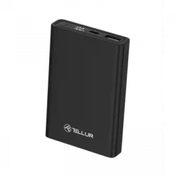 Pd701 Compact Pro 10000mah Power Bank Qc3.0 22.5w + Pd20w Tellur, Pantalla Lcd, Negro