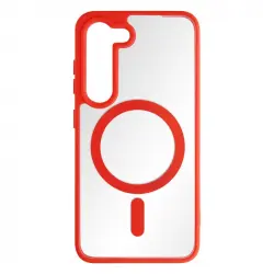 Avizar Carcasa Magsafe Para Galaxy S23 Plus Trasera Rígida Contorno Silicona Rojo