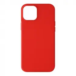 Avizar Funda Silicona Semirrígida con Acabado Tacto Suave Rojo para iPhone 13 Mini