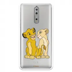 Funda Oficial Disney Simba Y Nala Transparente Para Nokia 8 - El Rey León