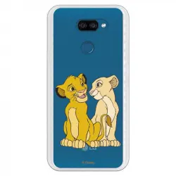 Funda Para Lg K40s Oficial De Disney Simba Y Nala Silueta - El Rey León