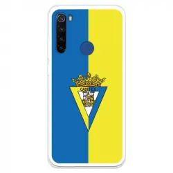Funda Para Xiaomi Redmi Note 8t Del Cádiz Escudo Fondo Bicolor - Licencia Oficial Cádiz Cf