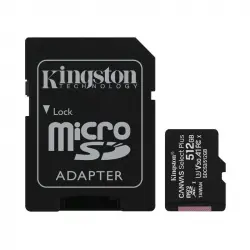 Kingston Canvas Select Plus MicroSDXC UHS-I 512GB Clase 10 + Adaptador SD
