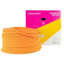Nanocable Bobina Cable de Red Cat.7 SFTP PIMF AWG23 100m Naranja
