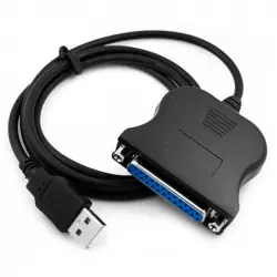 OcioDual Cable Adaptador USB Macho a Puerto Paralelo Hembra DB-25 Negro