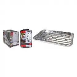 Pack 4 bandejas de aluminio desechables