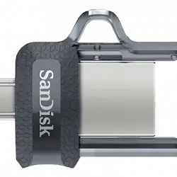 Pendrive para móvil 64 GB - SanDisk Ultra Dual Drive m3.0, Micro USB y 3.0, 130 MB/s, Con Memory Zone, OTG, Gris