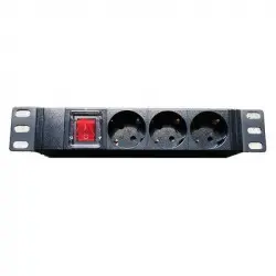 Powergreen PDU Tipo Regleta 10" 3 Tomas 2m Negro