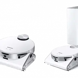 Robot aspirador - Samsung Jet Bot AI+ VR50T95735W/WA, 170 AW, 90 min, 74 dBA, Reconocimiento de objetos, Blanco