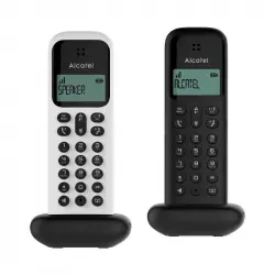 Alcatel D285 Duo Pack 2 Teléfonos Inalámbricos DECT Negro/Blanco