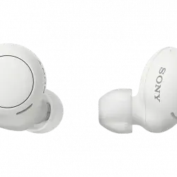 Auricular True Wireless - Sony WFC500W, Carga rápida, Autonomía 20h, Google Assistant, Siri, Con funda, Bluetooth, IPX4, Cascos inalámbricos, Blanco