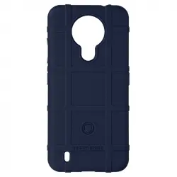 Avizar Funda Flexible Cuadrados Antimanchas Relieve Reforzado Azul para Nokia 1.4