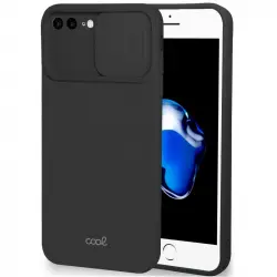 Cool Funda con Protección de Cámara Negro para iPhone 7 Plus / iPhone 8 Plus