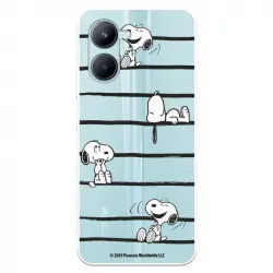 Funda Para Realme C33 Oficial De Peanuts Snoopy Rayas - Snoopy