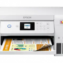 Impresora multifunción - Epson EcoTank ET-2856, Inyección tinta, 10.5 ppm B/N, 5 Color, 100 hojas, Blanco
