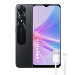 OPPO A78 5G 8/128GB Negro Libre + Cable USB 3.1 Type-C