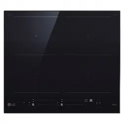 Placa inducción - LG CBIZ2437B, 4 Zonas, 2 Zonas Flex, 59 cm, Cristal Negro