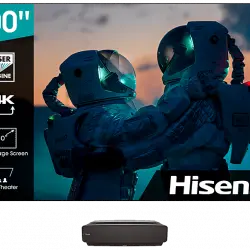 Proyector - Hisense Láser TV 100L5F-D12, 100" UHD 4K, HDR10, Dolby Atmos, Pantalla ALR e instal. inc