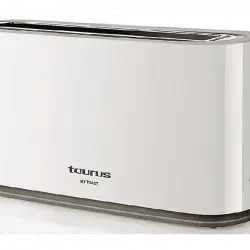 Tostadora - Taurus My Toast 960.647, 1 ranura larga, rebanada grande, 1000 W, Blanco