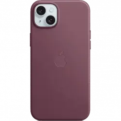 APPLE Funda de trenzado fino con MagSafe para iPhone 15 Plus, Rojo mora