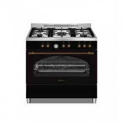 Cocina De Gas P9503yewsa Profesional Negra 90 Cm Solthermic