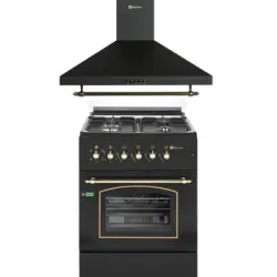 Combo Pack Solthermic Cocina Gas F6s40e5rb Con Horno Eléctrico + Campana H60pr