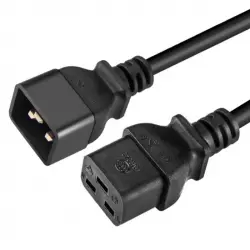 Cradia Cable Extensión Alimentación SFO IEC 13 FA IEC 60320 C20M 2m Negro