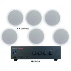 Fonestar Pack Ahorro A150 - Amplificador Prox-60 + Seis Altavoces De Techo Gat-601