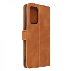 Forcell Funda Efecto Ante con Tarjetero Marrón para Samsung Galaxy A53 5G