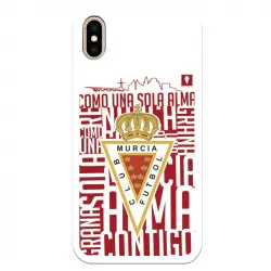 Funda Licencia Oficial Real Murcia Escudo Fondo Blanco para iPhone XS Max