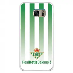 Funda Para Samsung Galaxy S7 Edge Del Betis Fondo Rayas Verdiblancas - Licencia Oficial Real Betis Balompié